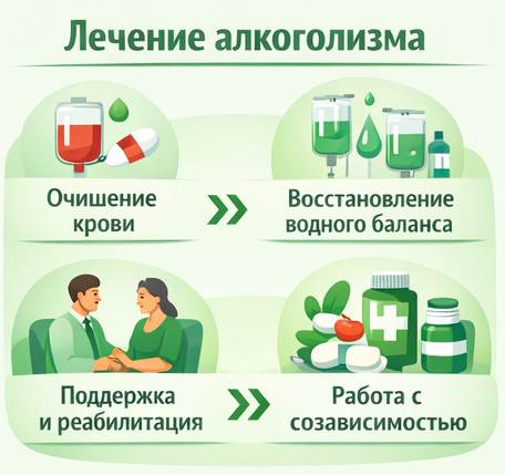 лечение алкоголизма в Дубне этапы